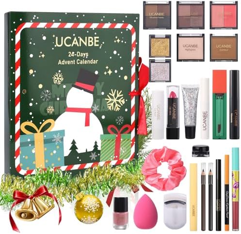 UCANBE Makeup Advent Calendar 2024 for Women Teens Girls, 24 Piece Christmas Holiday Gift Sets, Beauty & Cosmetic Surprises Countdown UCANBE