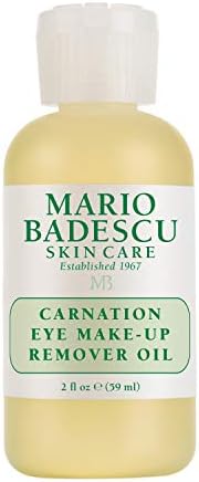 Mario Badescu Carnation Eye Makeup Remover Oil, Ideal for Combination, Dry or Sensitive Skin, Cleansing and Moisturizing Waterproof Mascara Remover with Sesame Seed Oil, 2 Oz Mario Badescu