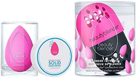 Beautyblender® | Original Pink + Nude Beauty Blender 2-Piece Bundle for Blending Foundations, Powders, and Creams, Super-Soft Foam for Streak-Free Application, Made in the USA, Reusable, Washable beautyblender