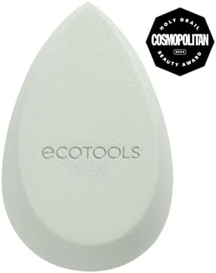 EcoTools Blurring Blender Makeup Sponge, Makeup Blending Sponge For Blurred Skin, For Liquid (Жидкость) & Cream (Крем) Foundation, Eco Friendly & Latex Free, Cruelty-Free & Vegan 1 Count EcoTools