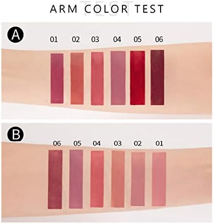 6Pcs Matte Liquid Lipstick Makeup Set, Matte liquid Long-Lasting Wear Non-Stick Cup Not Fade Waterproof Lip Gloss (Set A) BestLand