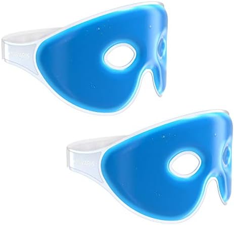 Navaris Set of 2 Gel Eye Masks - 2X Reusable Eye Masks for Hot/Cold Use Navaris