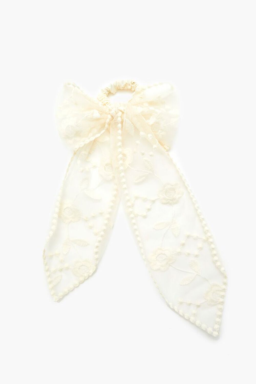 Floral Mesh Bow Hair Tie FOREVER21