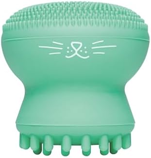 I Dew Care Cleansing Tool - Pawfect Face Scrubber | 3-in-1 Cute Silicone Pore Cleanser, Exfoliator, and Massager with Sponge I Dew Care