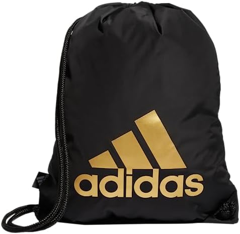 Рюкзак повседневный Adidas Ready Sackpack, черный/золотистый металлик, один размер Adidas