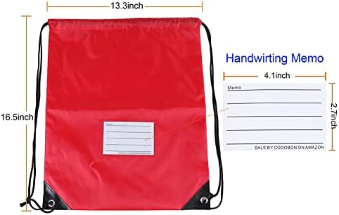 20 Pcs Drawstring Bags,Bulk Draw String Backpack, Gym Sports Cinch Bag Sackpack, 10 Colors CODOBON