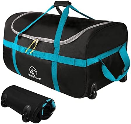 REDCAMP 85L/120L/140L Foldable Duffle Bag with Wheels, Large Travel Duffel Bag Redcamp