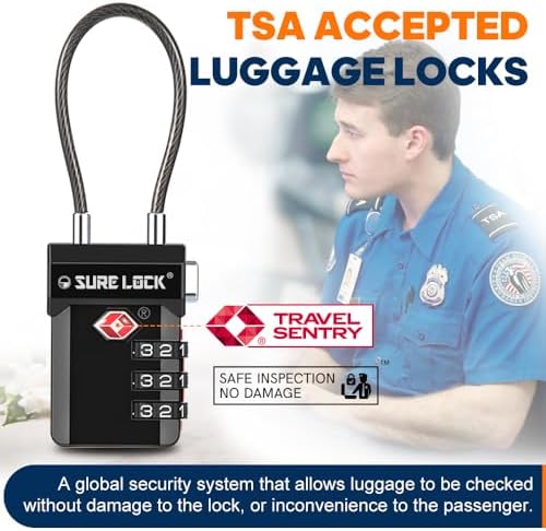 Аксессуары для путешествий SURE LOCK SURE LOCK TSA Approved Luggage Locks SURE LOCK