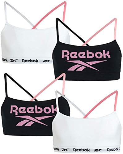 Детские бюстгальтеры Reebok Комплект из 4-х Спортивных Бра с Удобной Лямкой и Съемными Кушачками для Девочек (6-16) Reebok