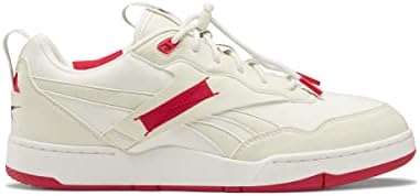 Reebok Unisex BB 4000 II Basketball Shoe, Vegan/Vintage Chalk/Black/Vector Red, 9.5 US Men Reebok