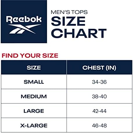 Reebok Men’s Undershirt – 5 Pack Soft Breathable Mens T-Shirts - Basic Cotton V-Neck and Crewneck Undershirts for Men (S-XL) Reebok