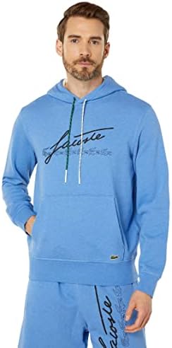 Lacoste Men's Signature Flecked Cotton Fleece Hoodie Lacoste