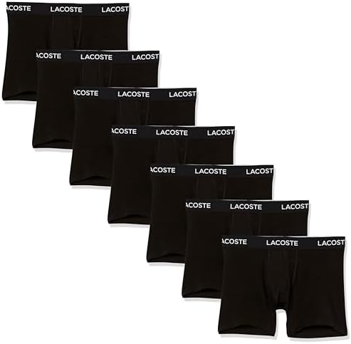 Lacoste Mens Cotton Stretch Essentials Boxer Briefs 7 pack Lacoste