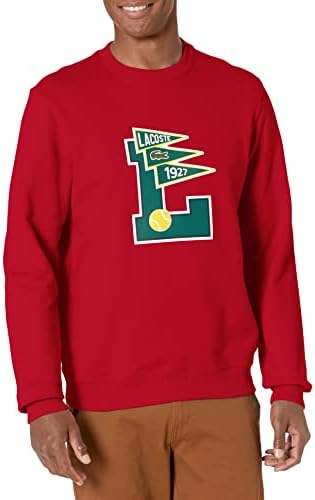 Lacoste Men's Long Sleeve Varsity L Crewneck Sweatshirt Lacoste