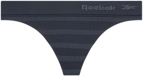 Reebok Women's Thongs - 8 Pack Performance Seamless Thongs for Women Sexy Panties - Breathable Underwear for Women (S-XL) Reebok