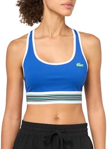 Lacoste x Bandier Women's All Motion Striped Sports Bra Lacoste