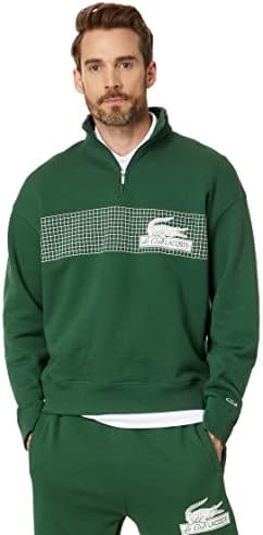 Мужская Толстовка Lacoste Loose Fit из Органического Хлопка с Полурамкой Lacoste