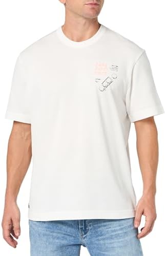 Lacoste Short Sleeve Classic Fit Tee Shirt W/Graphics on Back Lacoste