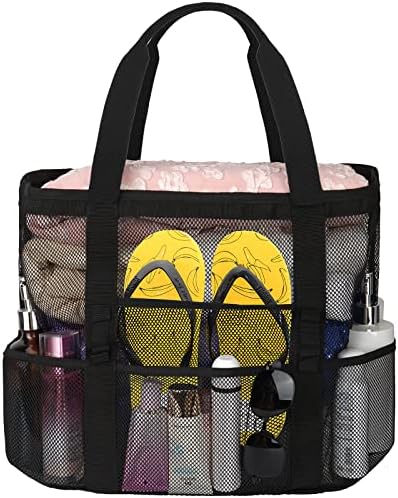 Mesh Beach Bags for Women - Plus Waterproof Sandproof Tote Bag Wanchel