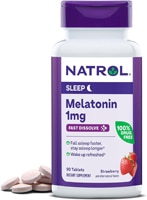 Melatonin Sleep Fast Dissolve Strawberry -- 1 mg - 90 Tablets (Таблетки) Natrol