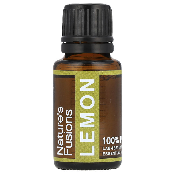 100% Pure Essential Oil, Lemon , 15 ml Nature's Fusions