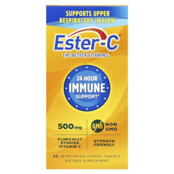 24 Hour Immune Support, 1,000 mg, 90 Vegetarian Coated Tablets (500 mg per Tablet) EsterC