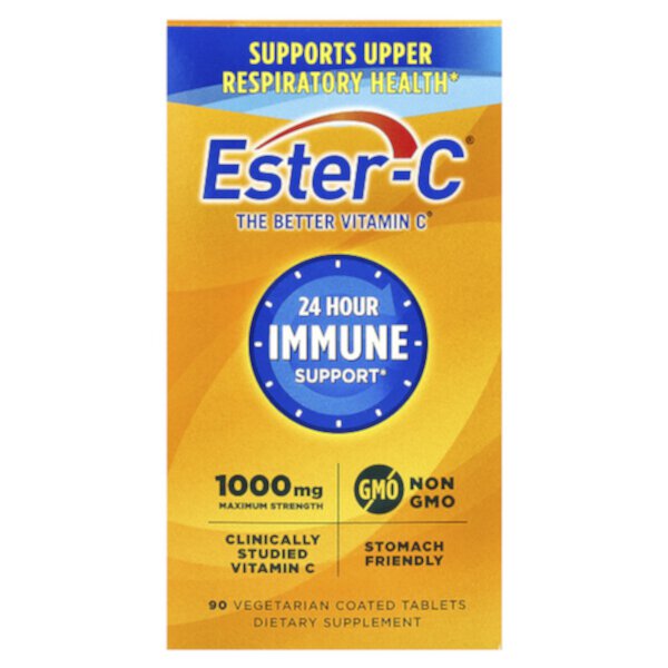 24 Hour Immune Support, 1,000 mg, 90 Vegetarian Coated Tablets EsterC