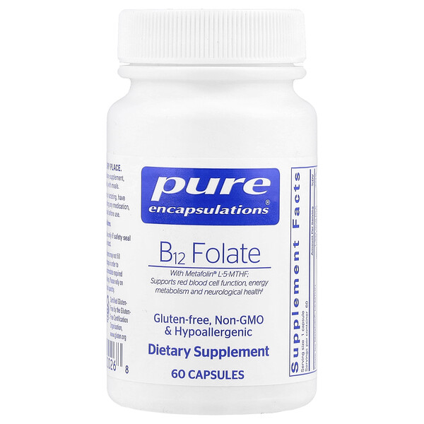 B12 Folate, 60 Capsules (Капсулы) Pure Encapsulations