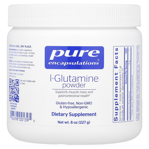 L-Glutamine Powder (Порошок), 8 oz (Унции) (227 g) Pure Encapsulations