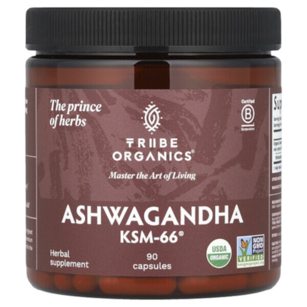 Ashwagandha KSM-66®, 90 Capsules TRIBE ORGANICS