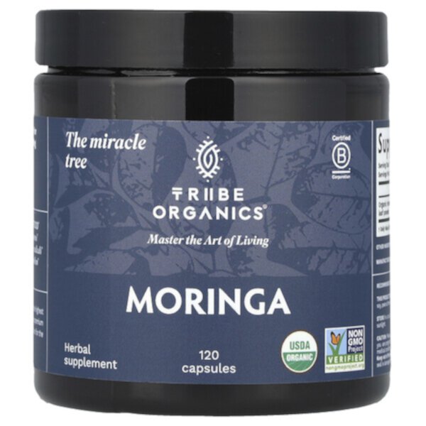 Moringa, 120 Capsules TRIBE ORGANICS