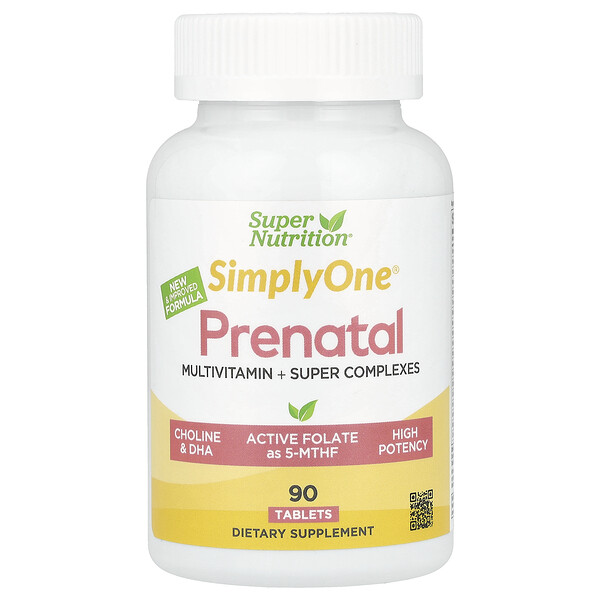 Simply One®, Prenatal Multivitamin with Super Greens & Spices, 90 Tablets Super Nutrition