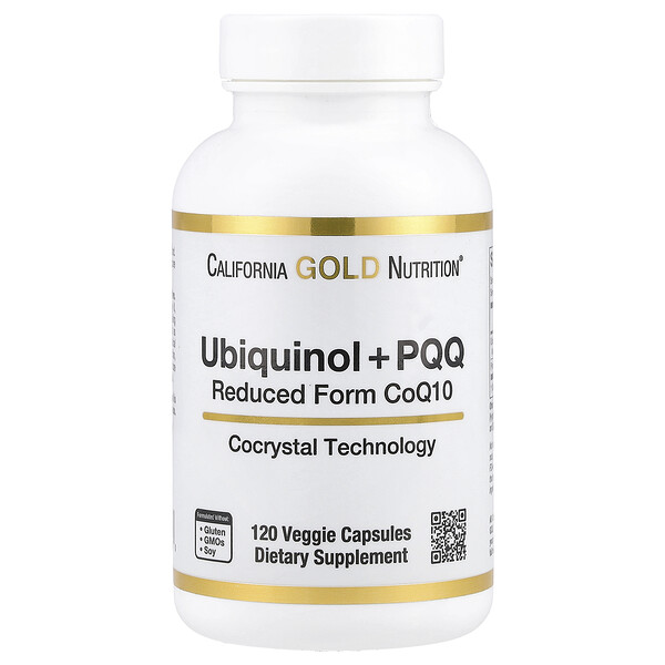 Ubiquinol Reduced Form + PQQ, 120 Veggie Capsules (Капсулы на растительной основе) California Gold Nutrition