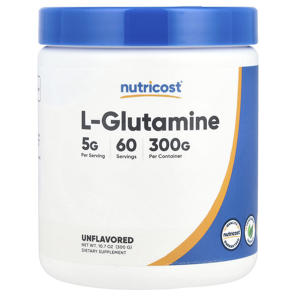 L-Glutamine, Unflavored (Без вкуса), 10.7 oz (Унции) (300 g) Nutricost