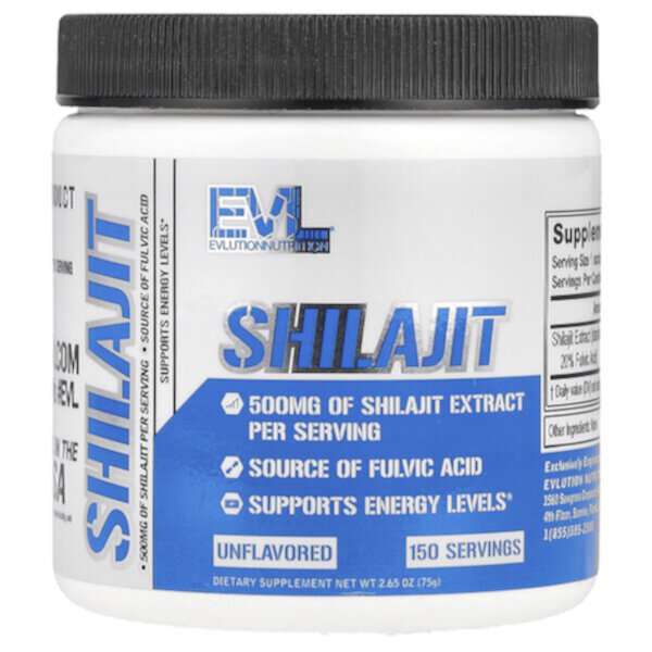 Shilajit, Unflavored, 2.65 oz (75 g) EVLution Nutrition