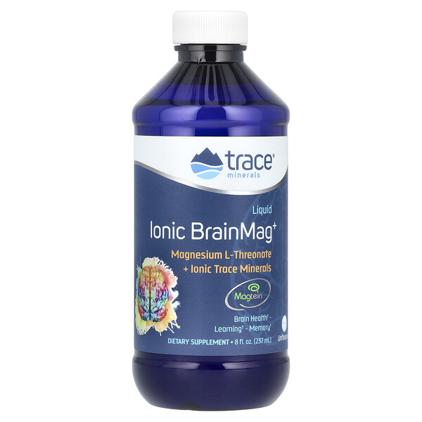 Liquid Ionic BrainMag+, Unflavored, 8 fl oz (237 ml) Trace Minerals Research