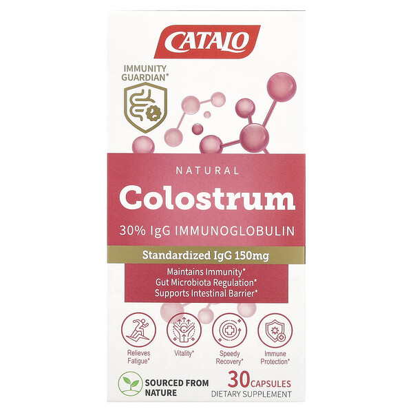 Natural Colostrum 30% IgG Immunoglobulin, 30 Capsules CATALO