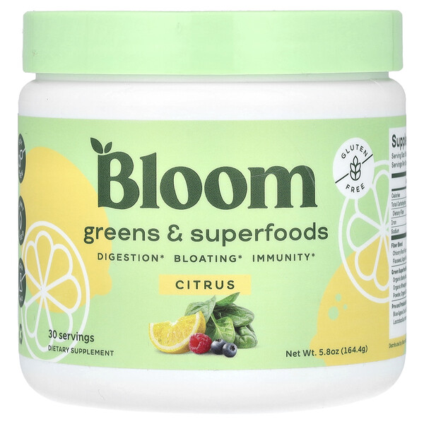 Greens & Superfoods, Citrus, 5.8 oz (Унции) (164.4 g) Bloom