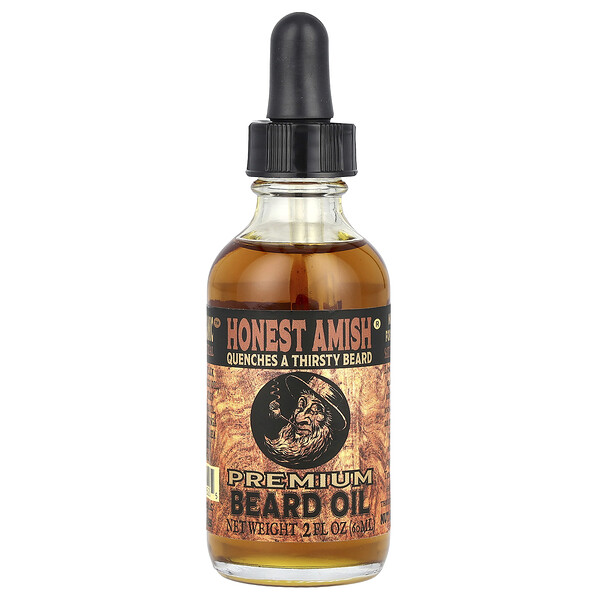 Premium Beard Oil, 2 fl oz (60 ml) Honest Amish