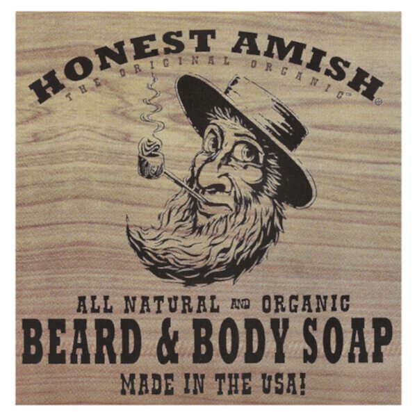 Original Beard & Body Bar Soap, 1 Bar Honest Amish