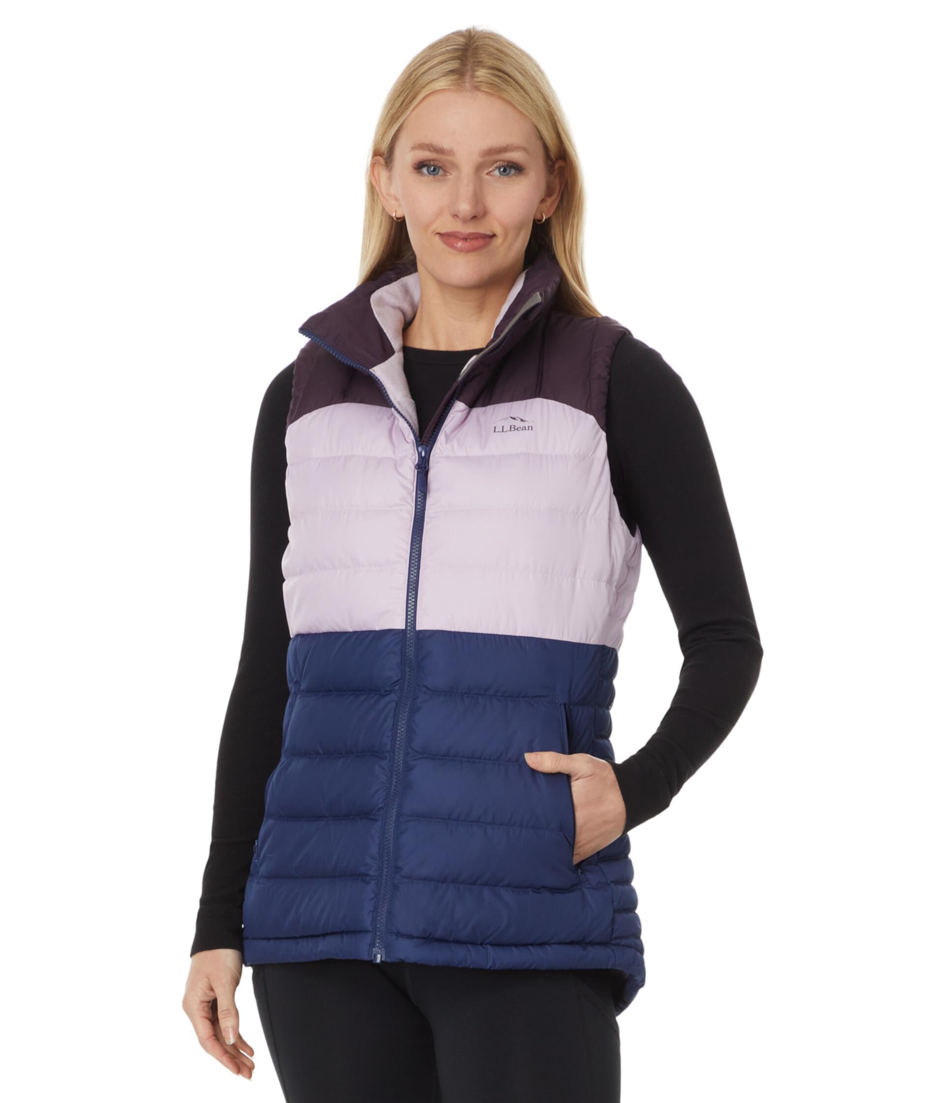 Женский Пуховый и верхний жилет L.L.Bean Down Vest Color-Block L.L.Bean