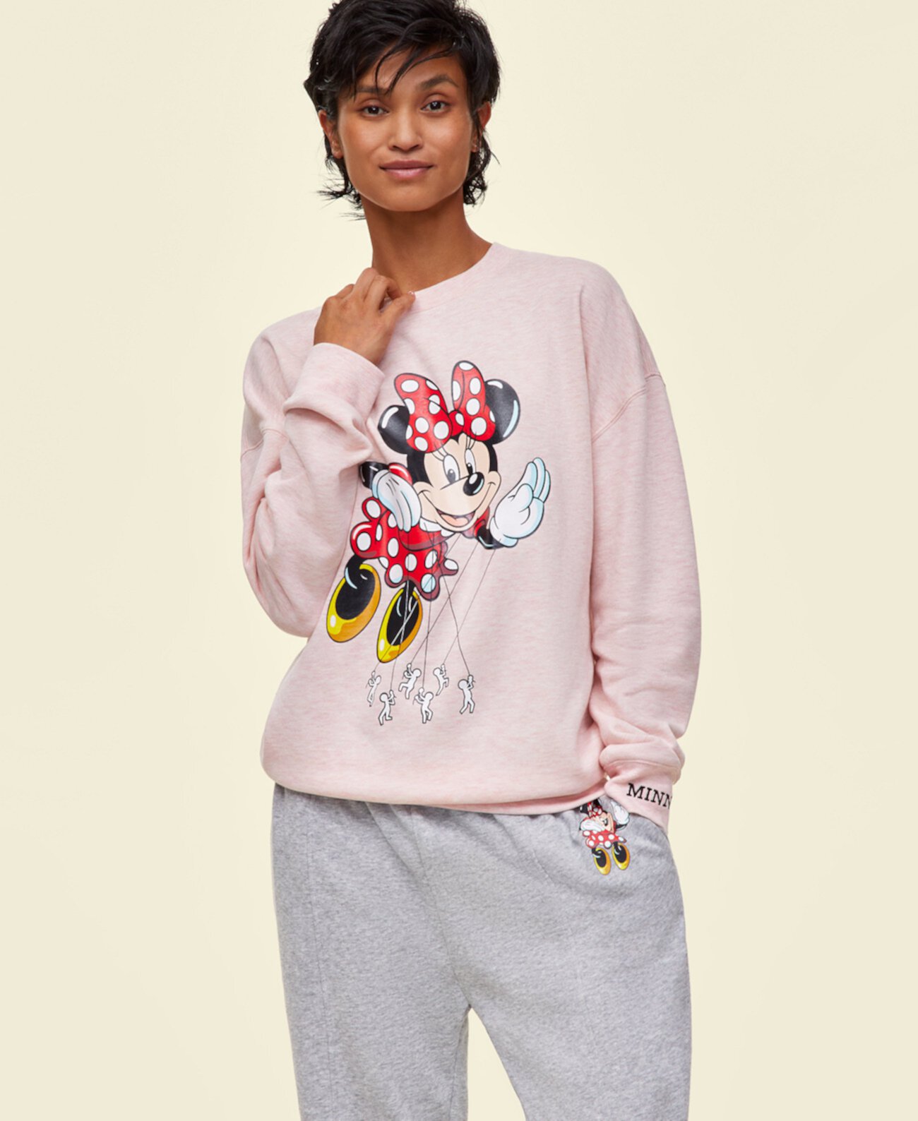 Adult Unisex Minnie Mouse Parade Balloon Crewneck Sweatshirt, Created for Macy's Disney | Macy's