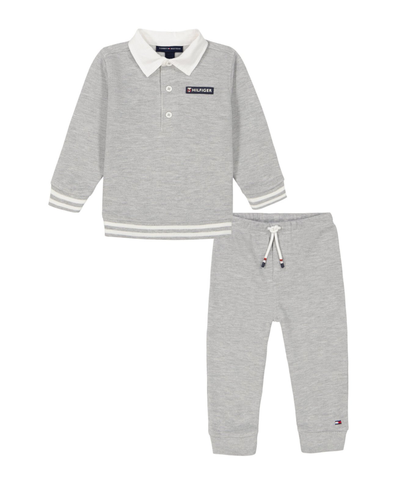 Baby Boy Long Sleeve Polo and Joggers 2-Piece Set Tommy Hilfiger