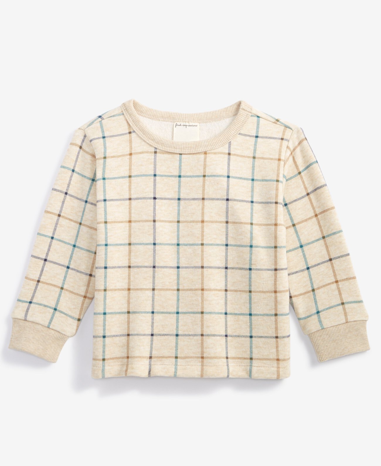 Baby Boys Plaid Long-Sleeve T-Shirt, Created for Macy's First Impressions