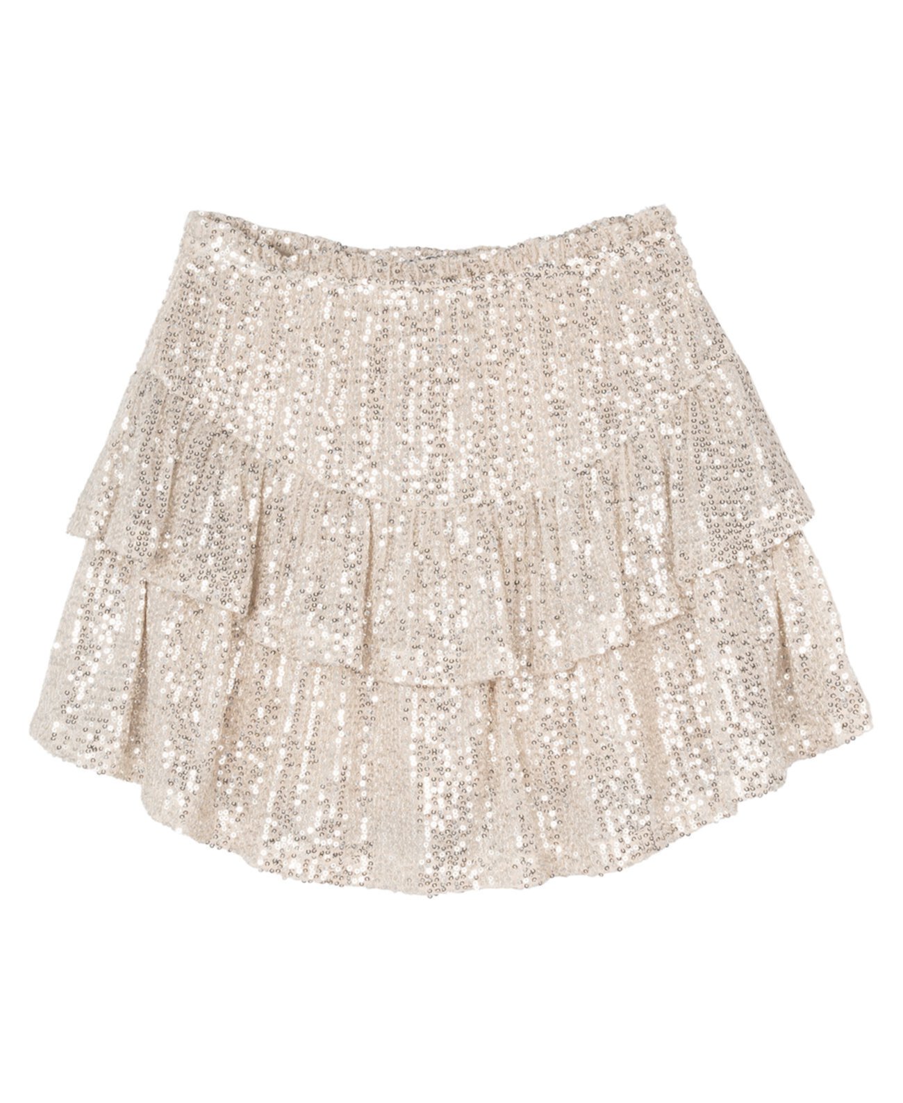 Big Girls Sequin Mesh Tiered Skirt Stella 88