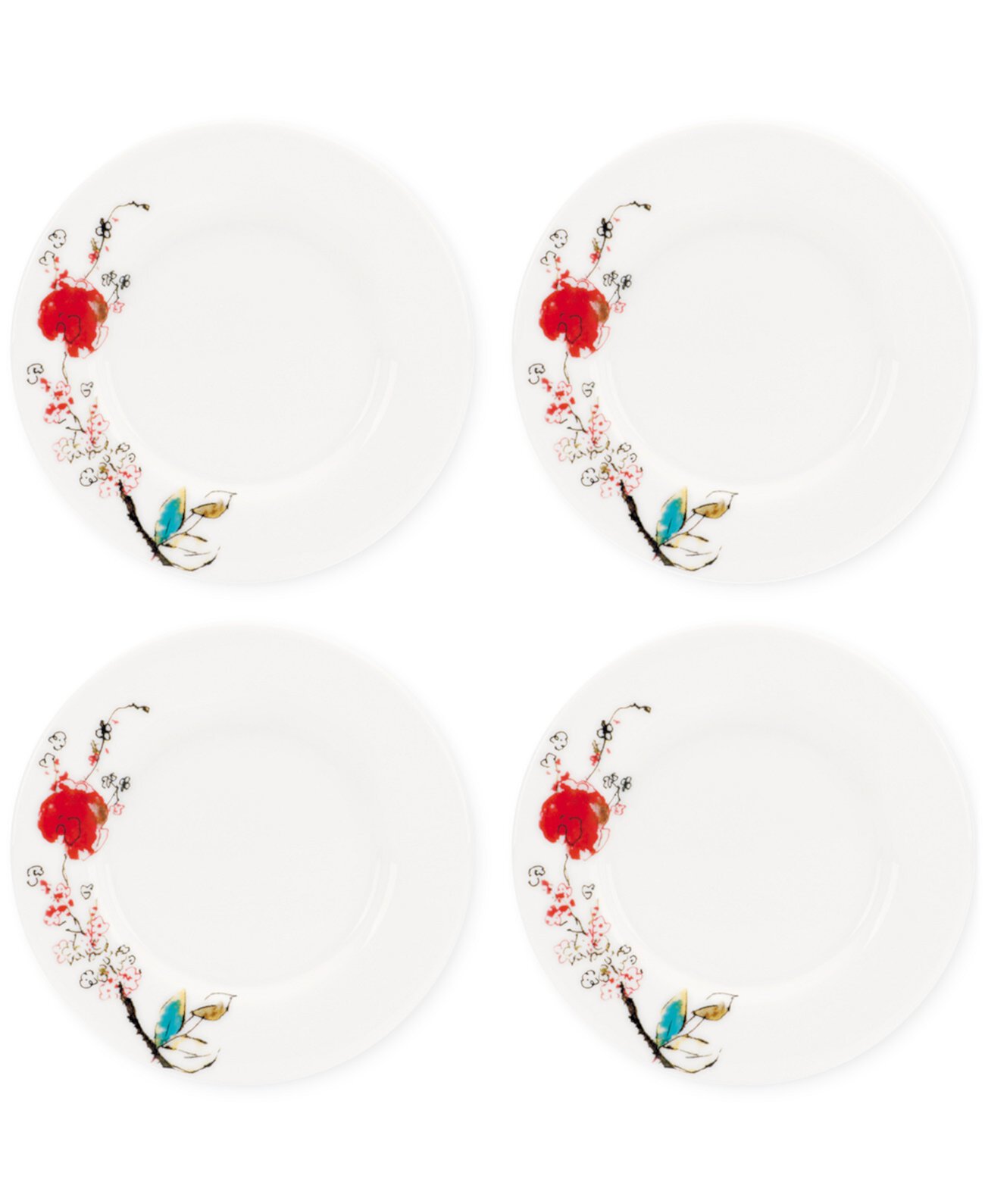 Chirp Saucers/Appetizer Plates, Set of 4 Lenox