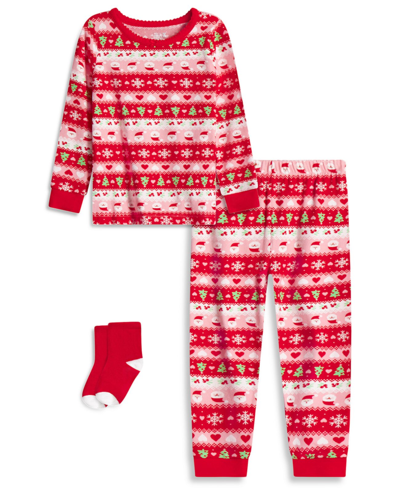 Baby and Toddler Girls Snug Fit 3-Piece Pajama Set Max & Olivia