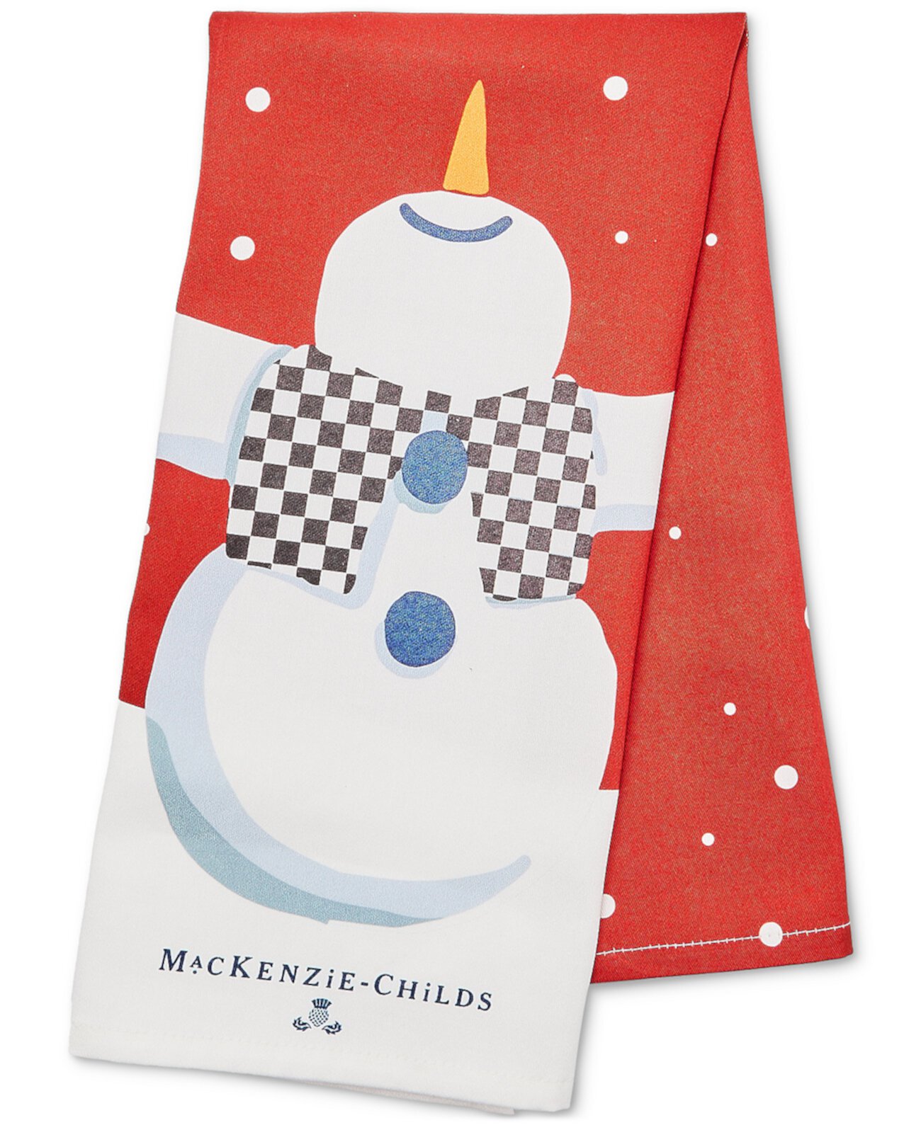 Dancing Snowman Dish Towel MacKenzie-Childs