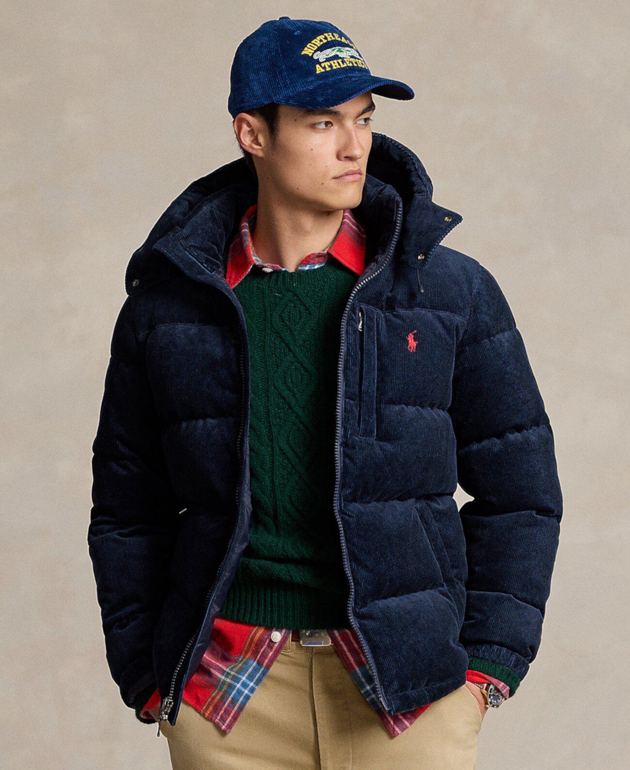 Мужская Повседневная куртка Polo Ralph Lauren The Gorham Corduroy Down Jacket Polo Ralph Lauren