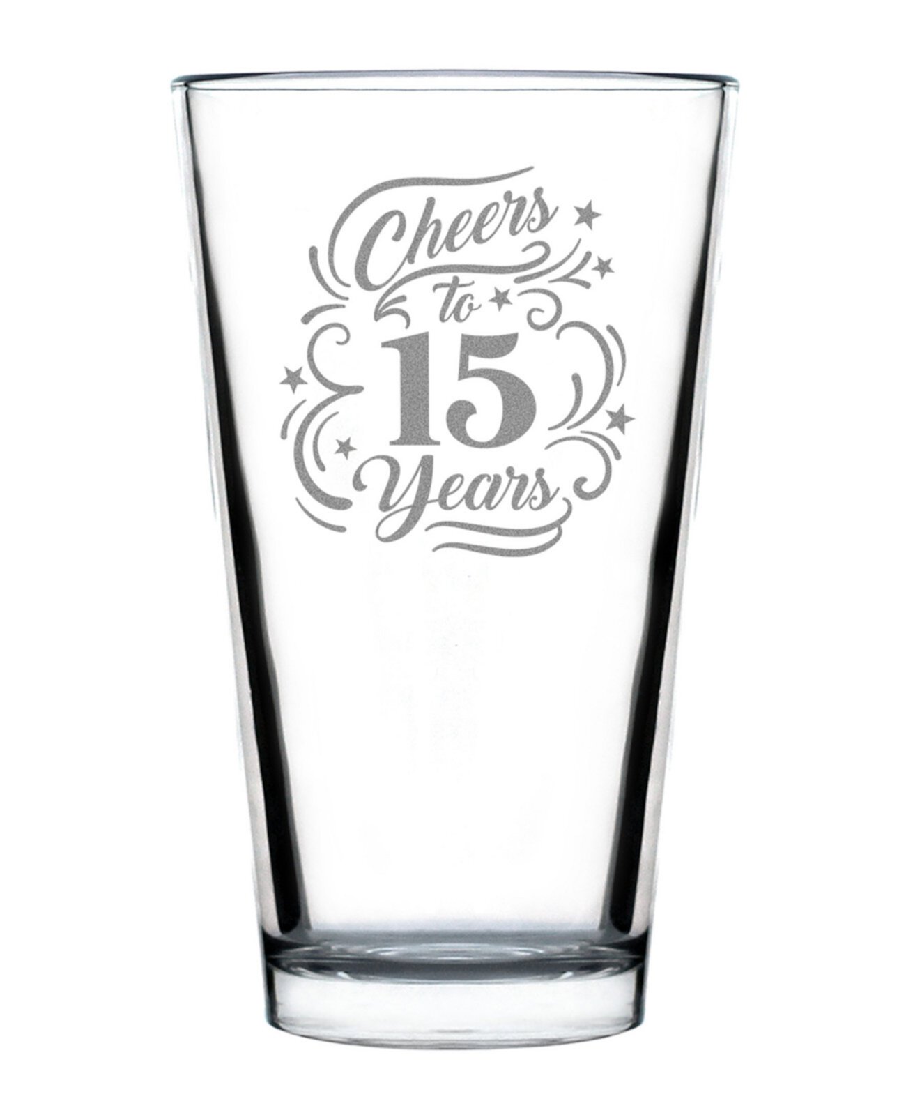 Cheers to 15 Years - Pint Glass Bevvee